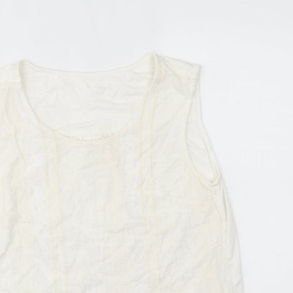 Womens UK Size One Size Preworn White Basic Blouse