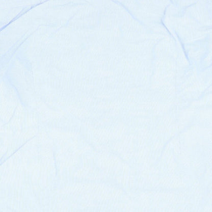 Brand and care label for Autograph boys’ blue striped basic button-up, size 11, years