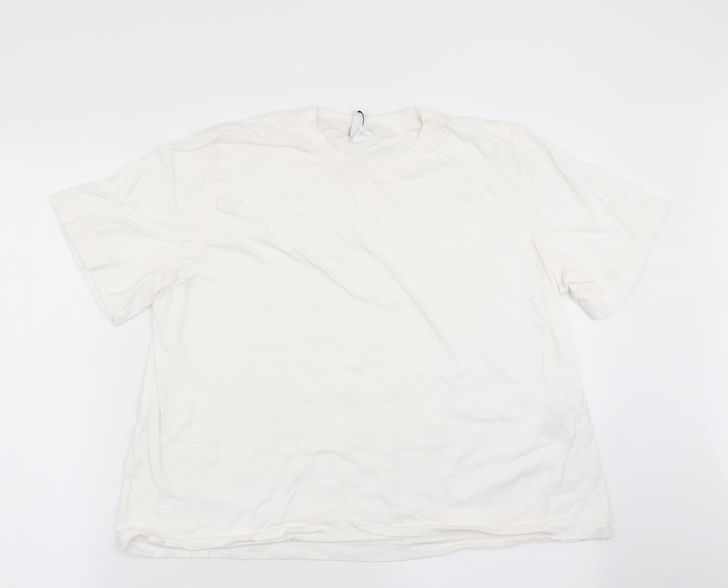 Womens UK Size L Divided White Basic T-Shirt