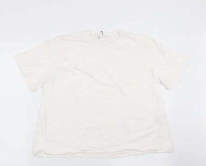 Womens UK Size L Divided White Basic T-Shirt