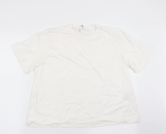 Womens UK Size L Divided White Basic T-Shirt