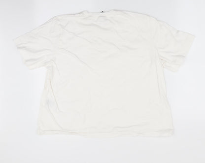 Womens UK Size L Divided White Basic T-Shirt