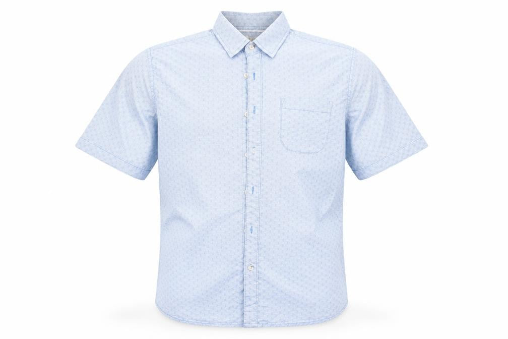 Mens UK Size M ACW 85 Blue  Button-Up Short Sleeve Casual Shirt