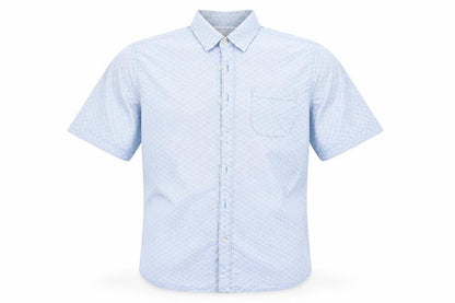 Mens UK Size M ACW 85 Blue  Button-Up Short Sleeve Casual Shirt