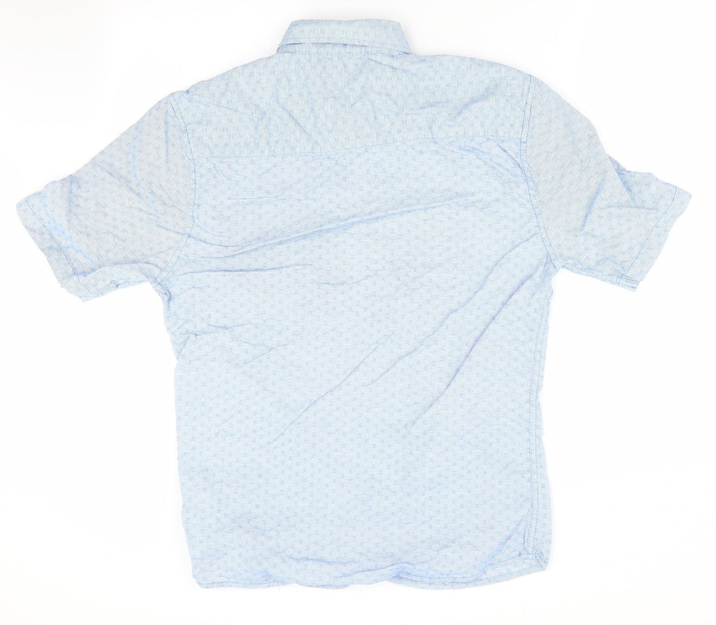 ACW 85 Mens Blue Striped   Button-Up Size M