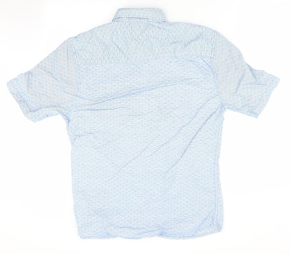 ACW 85 Mens Blue Striped   Button-Up Size M