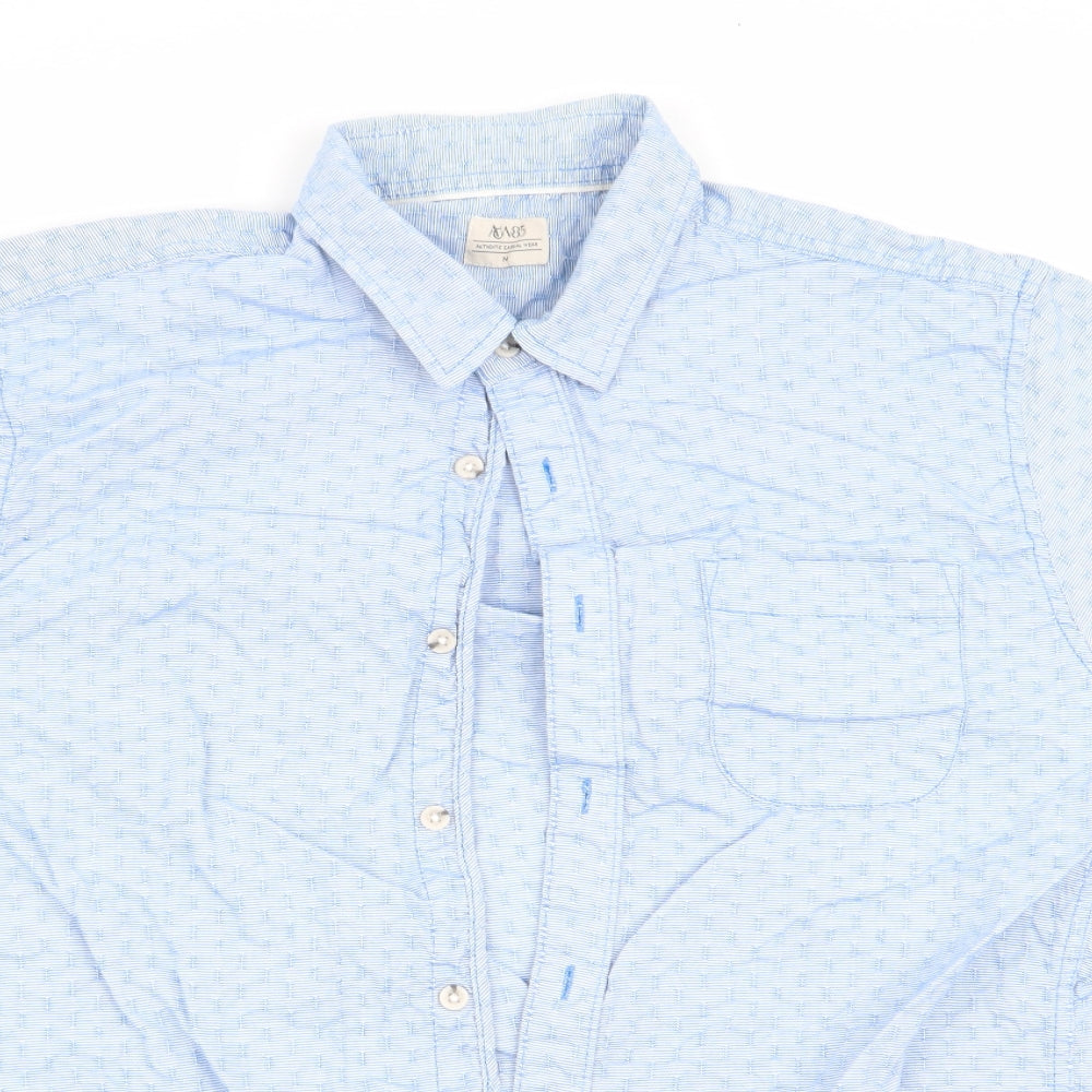 ACW 85 Mens Blue Striped   Button-Up Size M