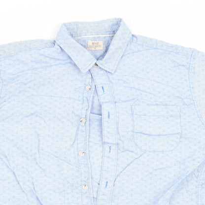 ACW 85 Mens Blue Striped   Button-Up Size M