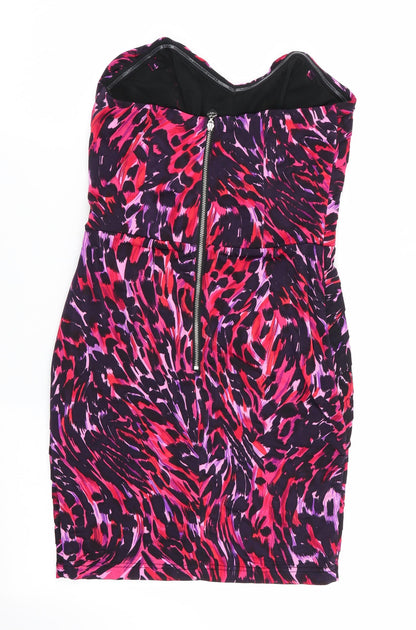 Li[sy Womens Purple Animal Print  Bodycon  Size 12