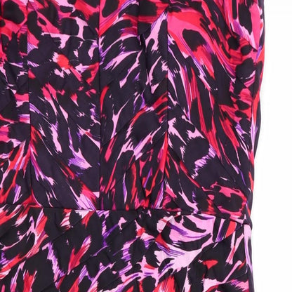 Li[sy Womens Purple Animal Print  Bodycon  Size 12