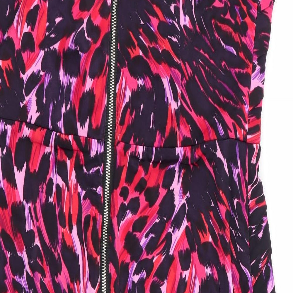 Li[sy Womens Purple Animal Print  Bodycon  Size 12
