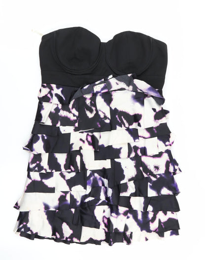 Lipsy Womens Purple Striped  Bodycon  Size 12