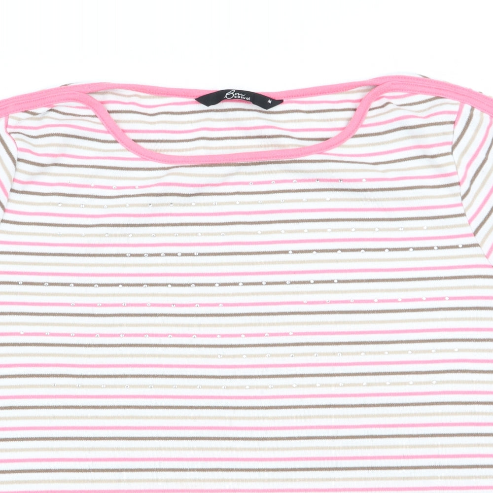 Womens UK Size M BM Casual Pink Tunic T-Shirt