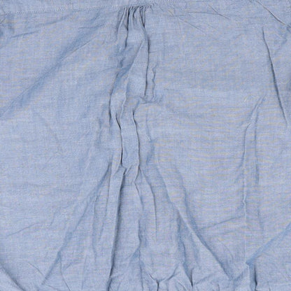 Womens UK Size  Preworn Blue Basic Button-Up