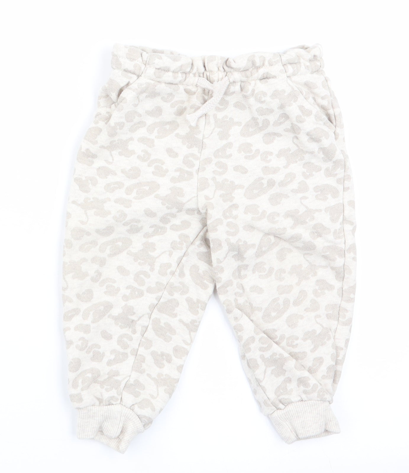 Lion King at George Baby Ivory Animal Print  Jogger Trousers Size 12-18 Months