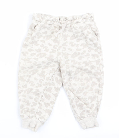 Lion King at George Baby Ivory Animal Print  Jogger Trousers Size 12-18 Months