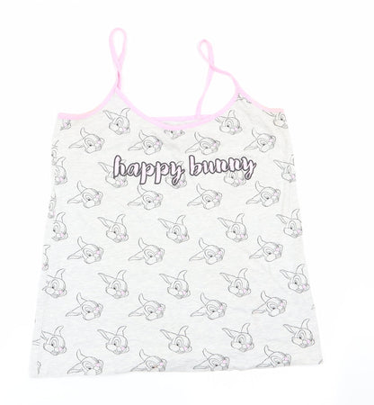 Love to Lounge Womens Grey Animal Print  Cami Pyjama Top Size 14  - Thumper print