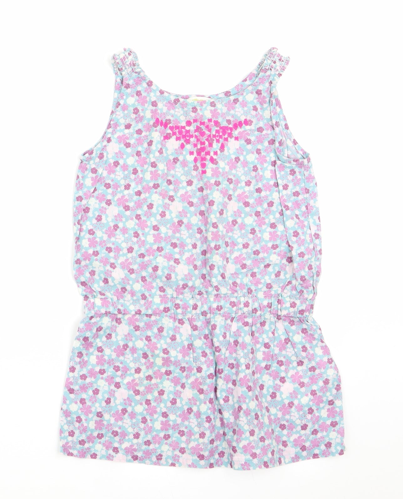 Vertbaudet Girls Purple Floral  Shift  Size 4 Years
