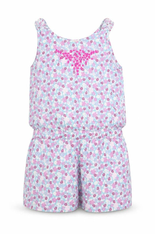 Vertbaudet Girls Purple Floral  Shift  Size 4 Years