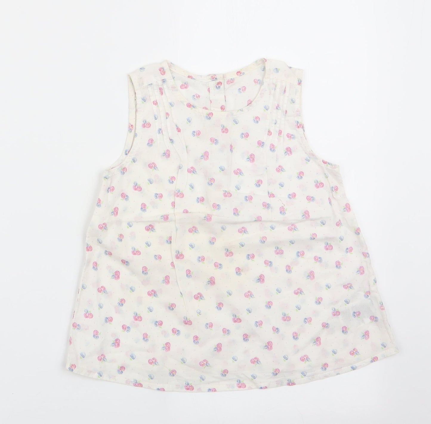 Mothercare Girls White Floral  A-Line  Size 3-4 Years