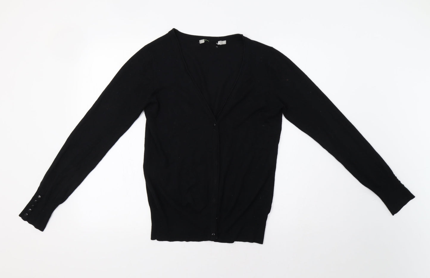 Womens UK Size 12 M&Co Black Cardigan Jumper