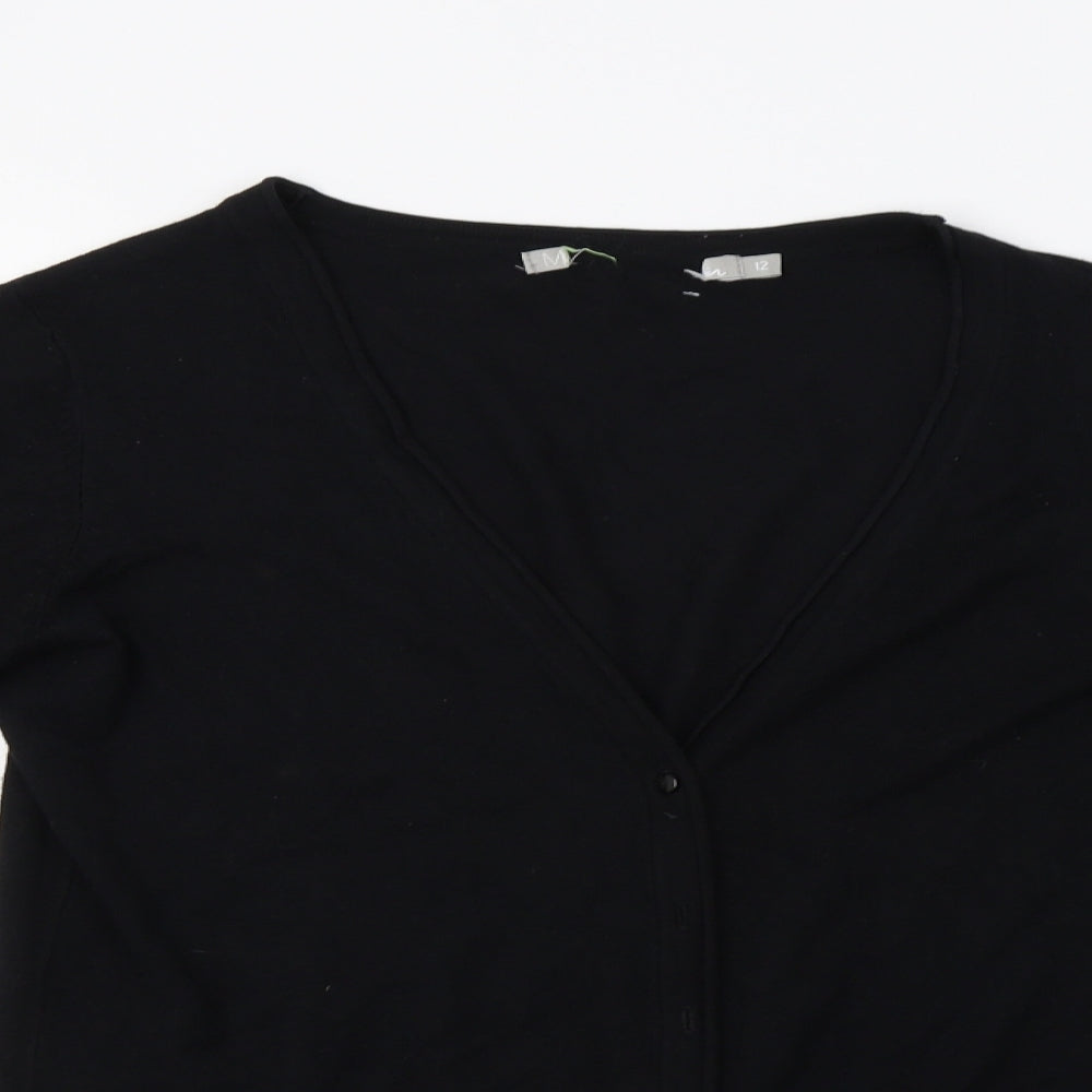 Womens UK Size 12 M&Co Black Cardigan Jumper