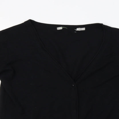 Womens UK Size 12 M&Co Black Cardigan Jumper