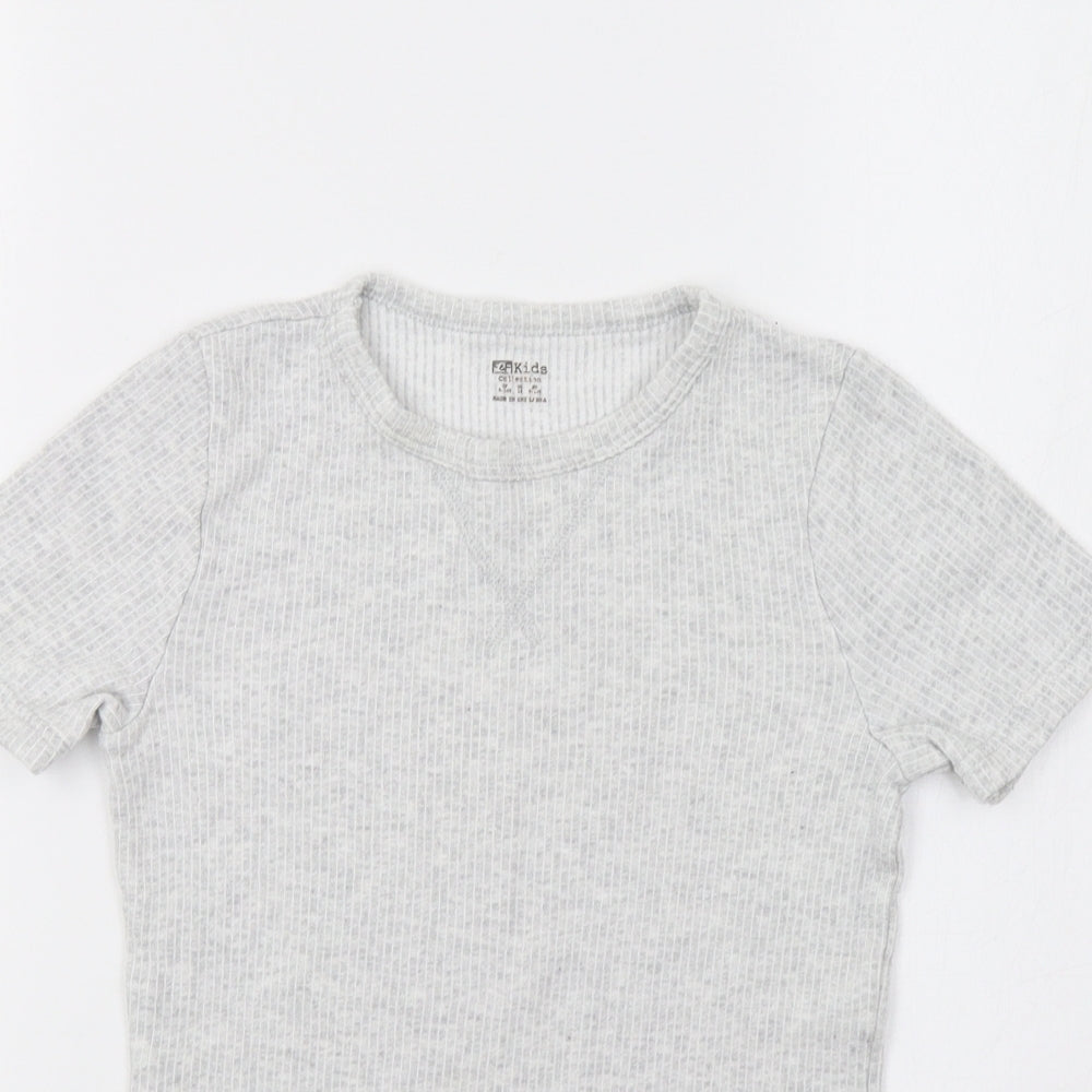F&F Girls Grey   Basic T-Shirt Size 9-10 Years