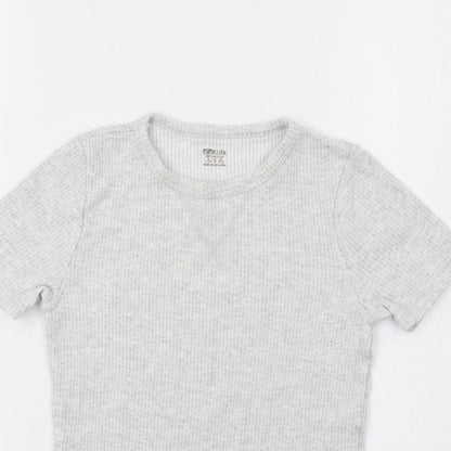 F&F Girls Grey   Basic T-Shirt Size 9-10 Years