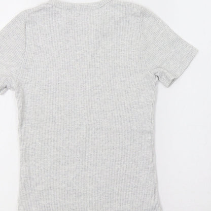 F&F Girls Grey   Basic T-Shirt Size 9-10 Years