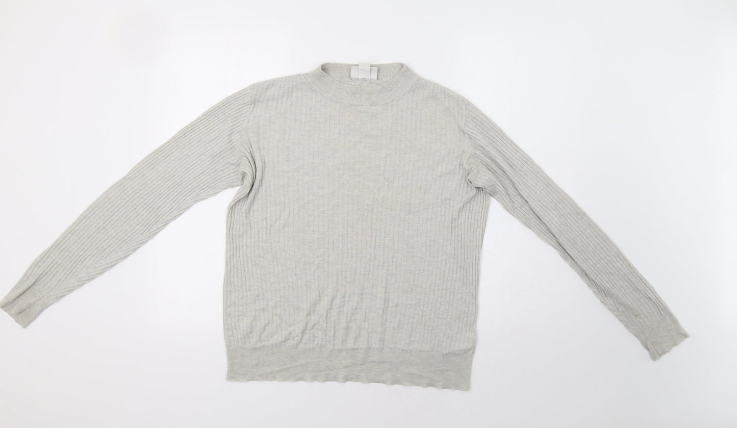 Womens UK Size L Monki Grey Pullover Jumper