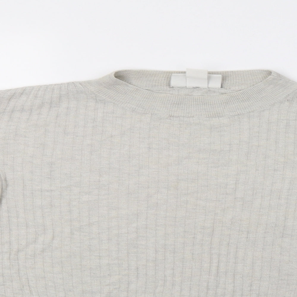 Womens UK Size L Monki Grey Pullover Jumper
