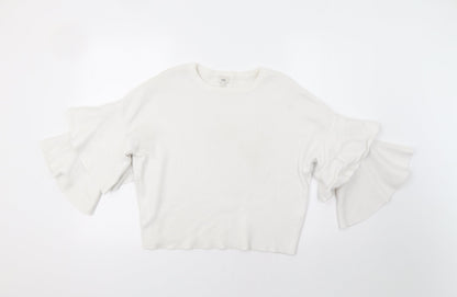 Womens UK Size 10 River Island White Pullover Jumper