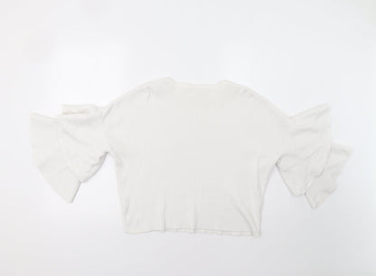 Womens UK Size 10 River Island White Pullover Jumper