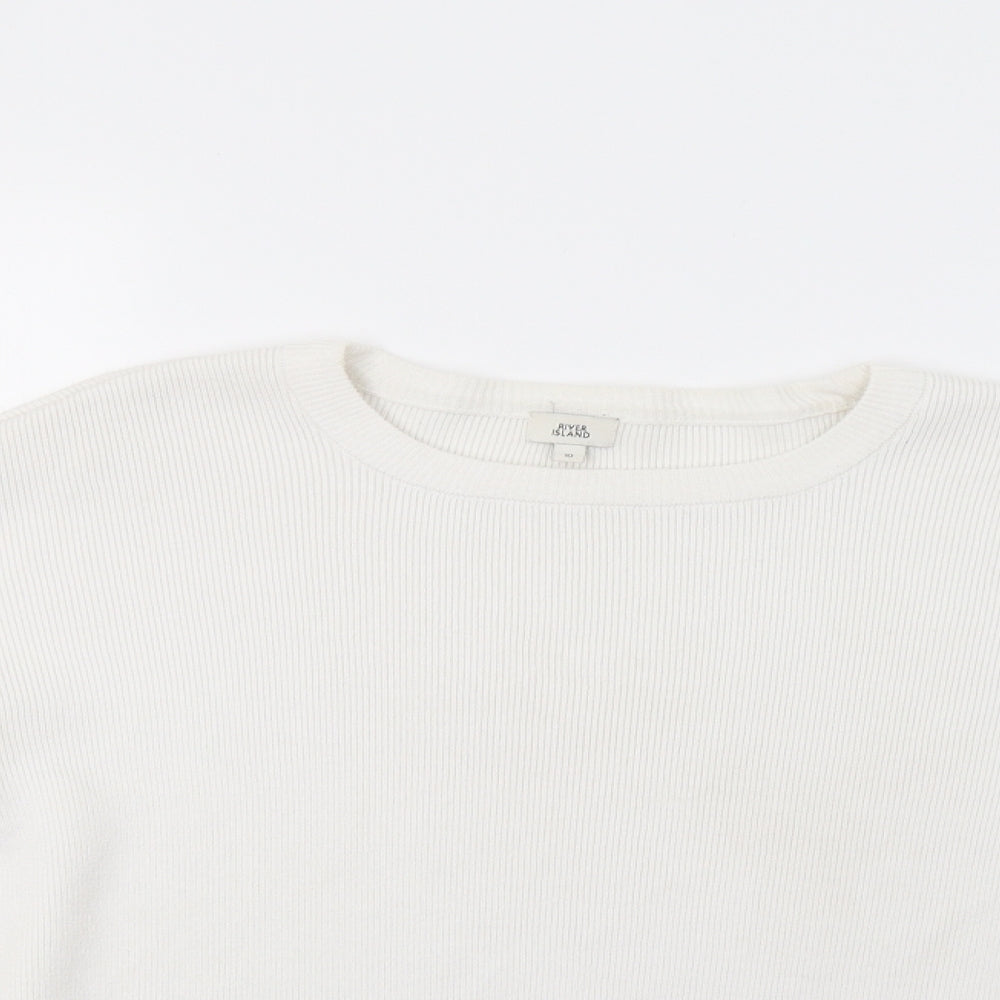Womens UK Size 10 River Island White Pullover Jumper