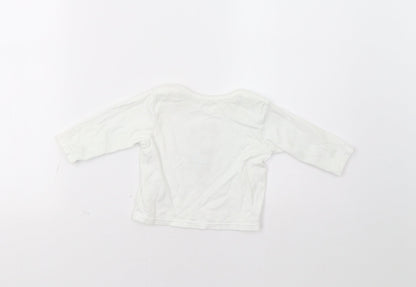 Back view of Marks & Spencer Baby White Basic Polo, size 3-6, Months - Racoon