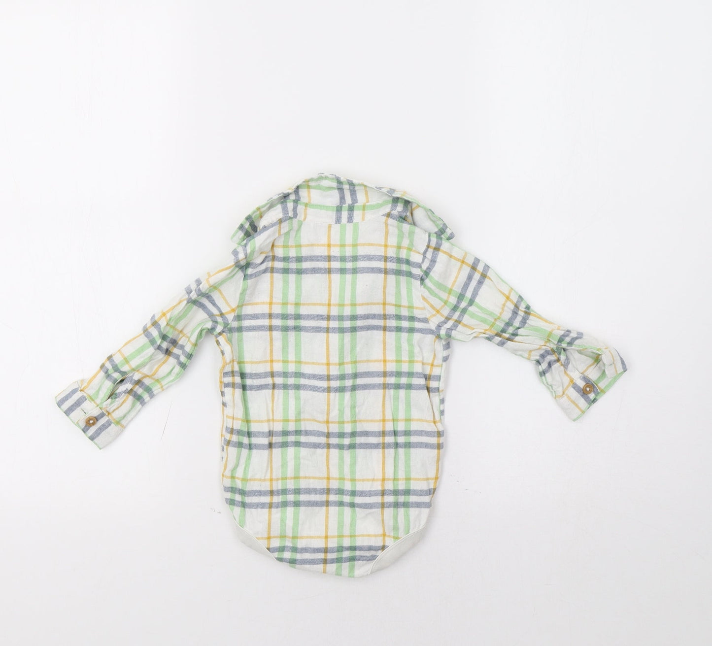 TU Baby Green Check  Romper One-Piece Size 6-9 Months