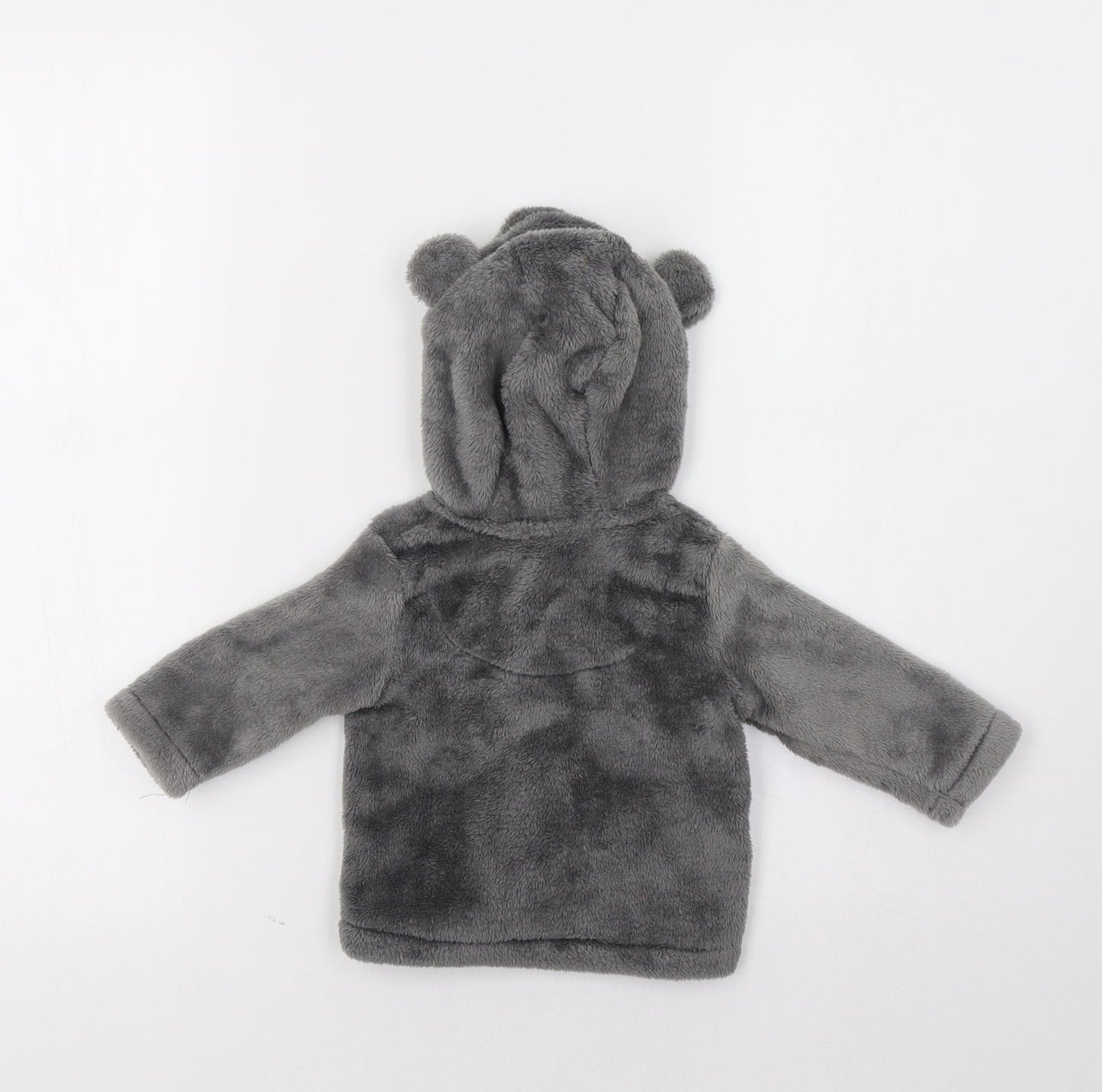 F&F Baby Grey   Jacket  Size 3-6 Months  - Bear Hood