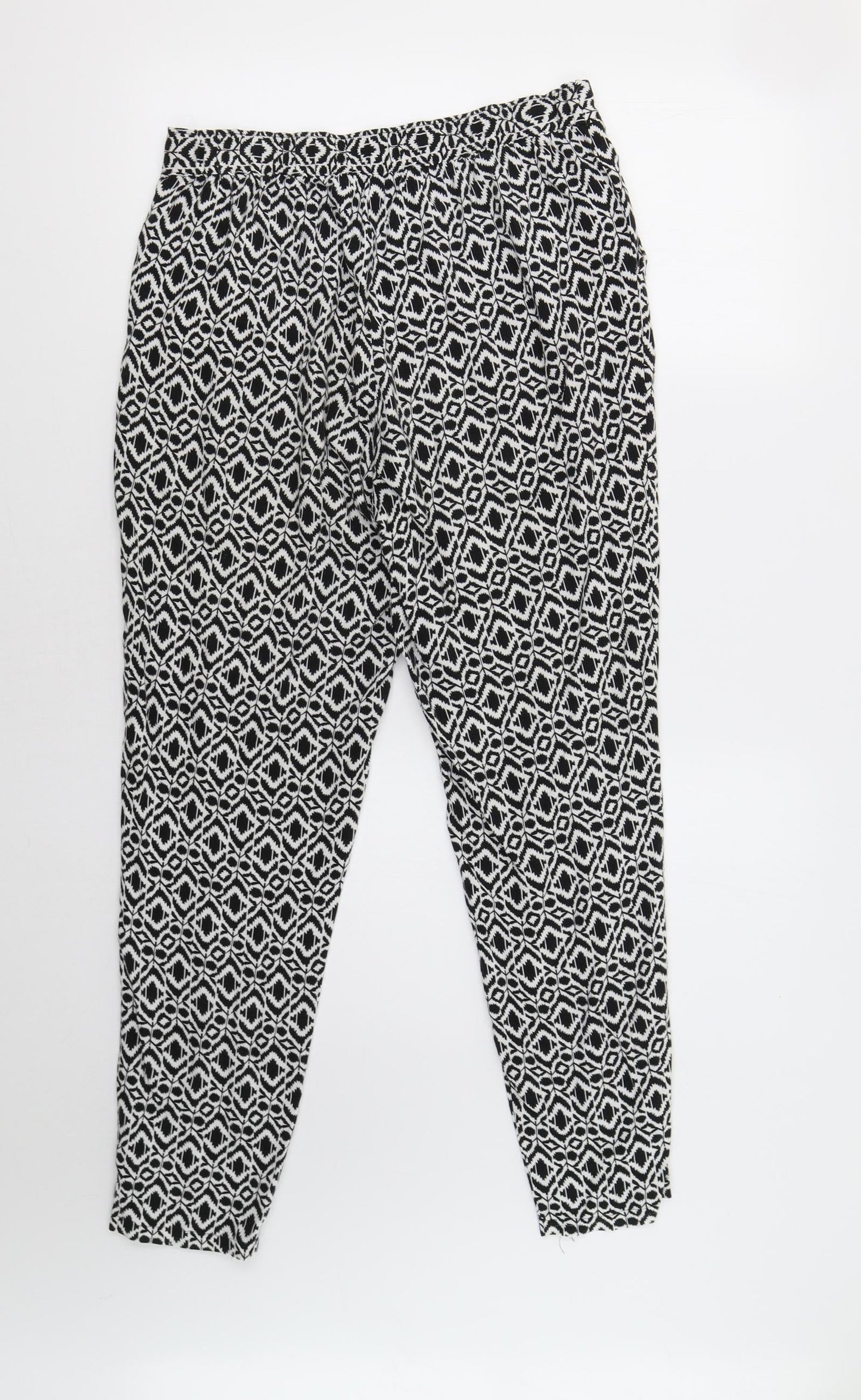 Womens UK Size 8 Papaya Regular Fit  Black Trousers