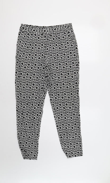 Womens UK Size 8 Papaya Regular Fit  Black Trousers