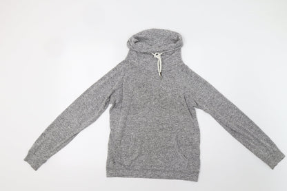 Front view of Primark women’s grey pullover hoodie, size UK 10