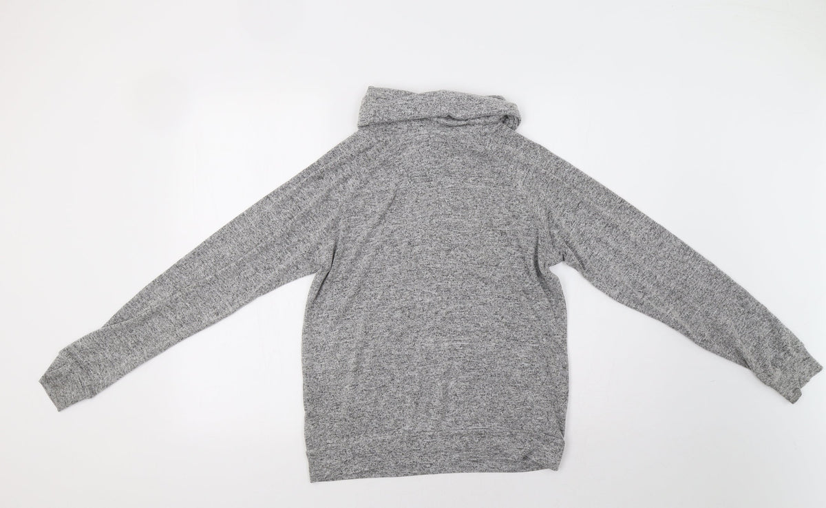 Back view of Primark women’s grey pullover hoodie, size UK 10