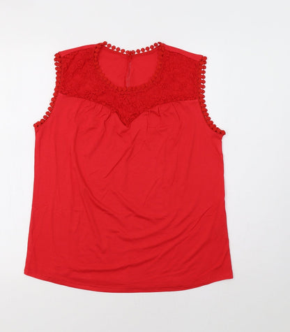SheIn Womens Red   Basic Tank Size M