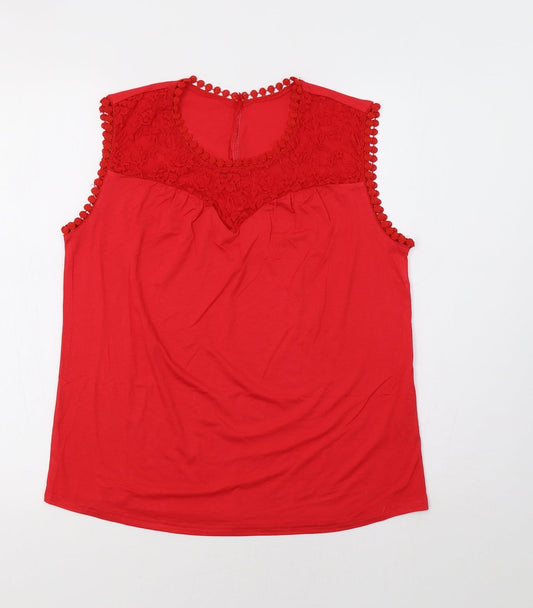 SheIn Womens Red   Basic Tank Size M