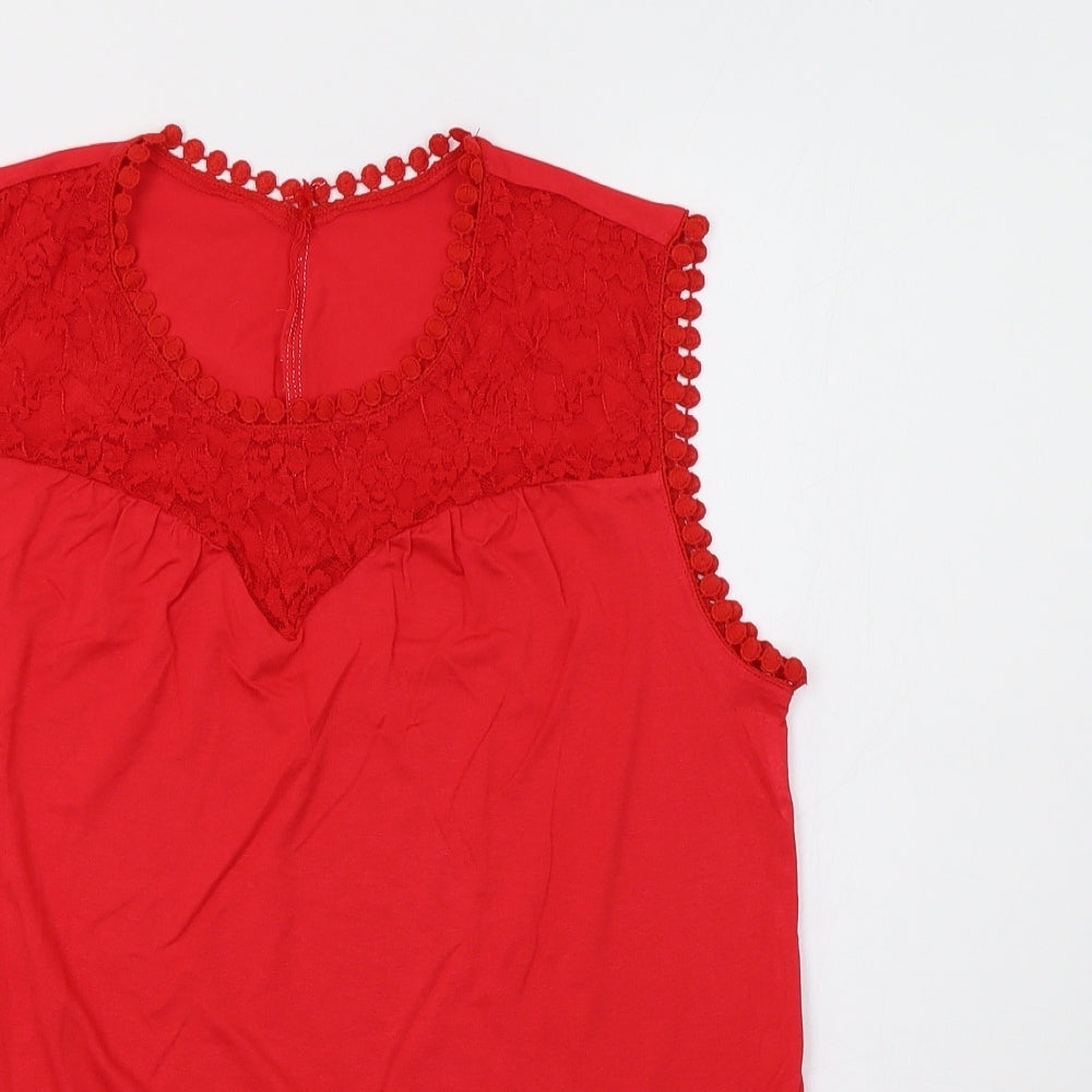 SheIn Womens Red   Basic Tank Size M