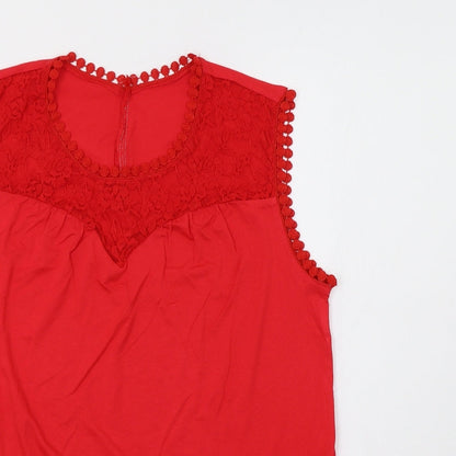 SheIn Womens Red   Basic Tank Size M