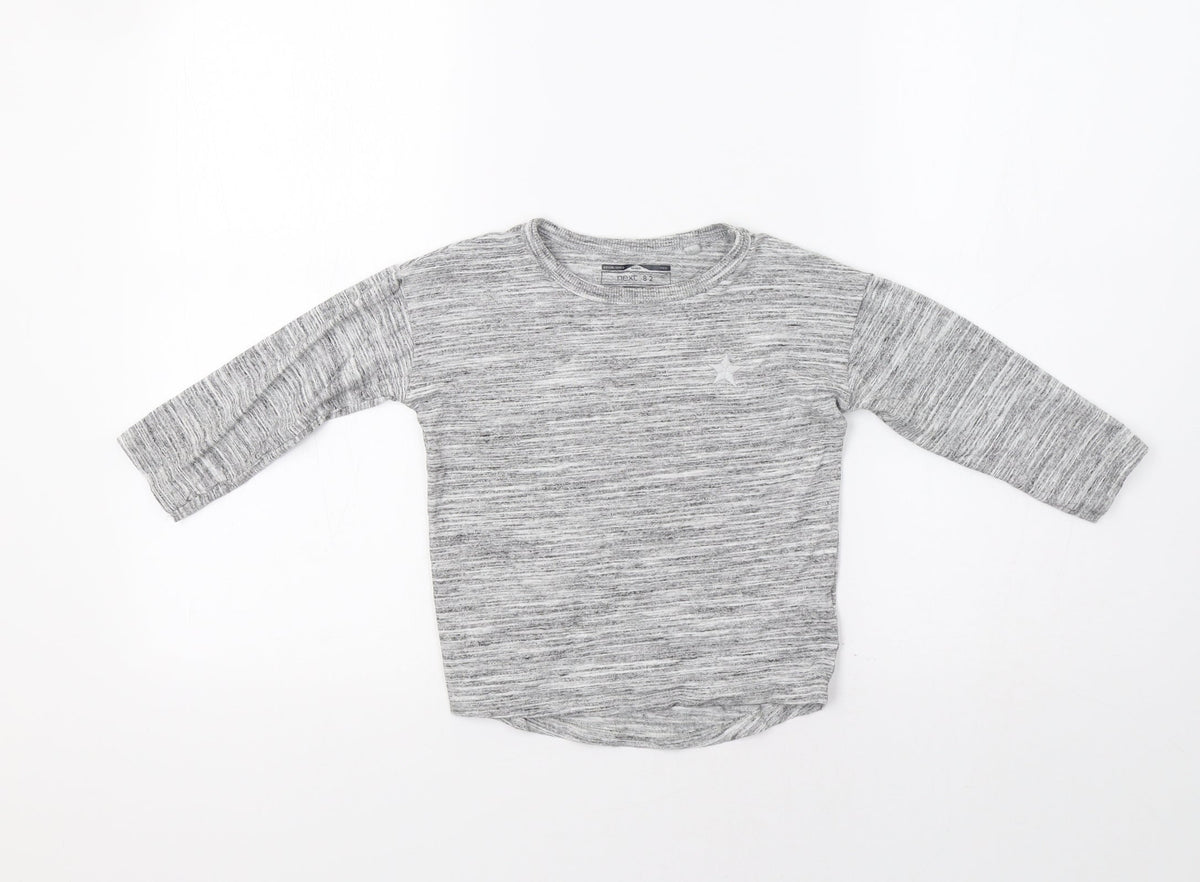 Additional front view of Next boys’ grey basic t-shirt, size 2-3, years