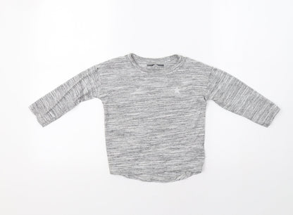 Additional front view of Next boys’ grey basic t-shirt, size 2-3, years