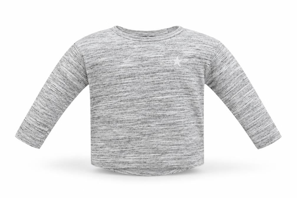 Front view of Next boys’ grey basic t-shirt, size 2-3, years