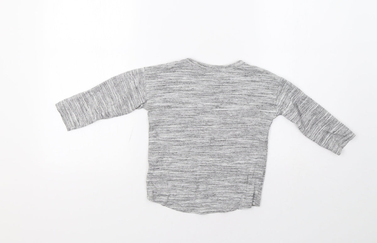 Back view of Next boys’ grey basic t-shirt, size 2-3, years